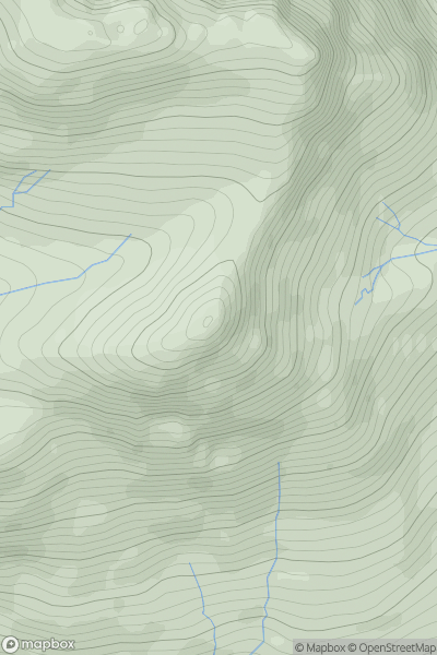 Thumbnail image for Sgurr a' Bhuic [Fort William to Loch Treig & Loch Leven] showing contour plot for surrounding peak